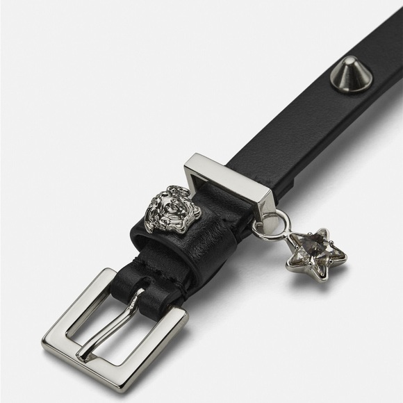 NWT Versace Studded Leather Chocker, Black New in Box - Picture 7 of 10